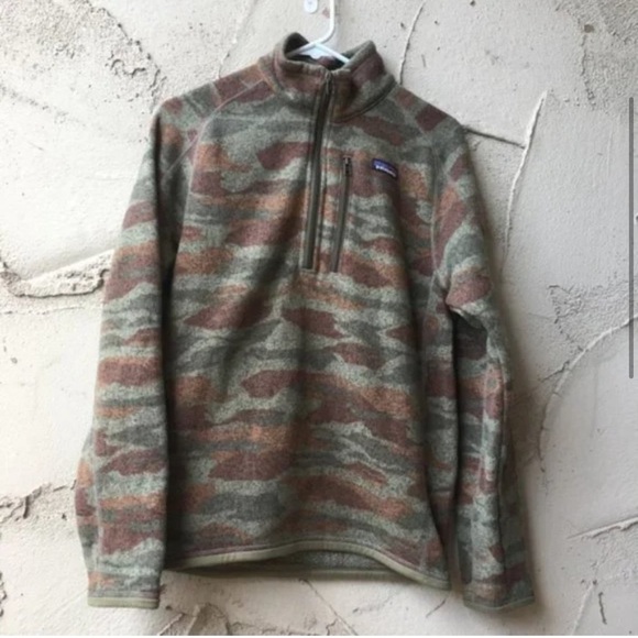 Patagonia Men's Camo Better Sweater Fleece 1/4 Zip - Picture 2 of 13